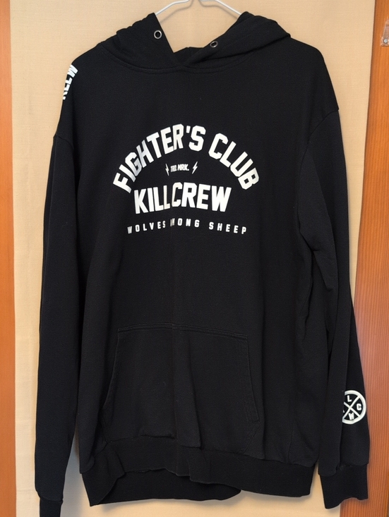 Kill Crew Other - Kill Crew Fighter’s Club Wolves Among Sheep Porrada Series Black Hoodie Size XL